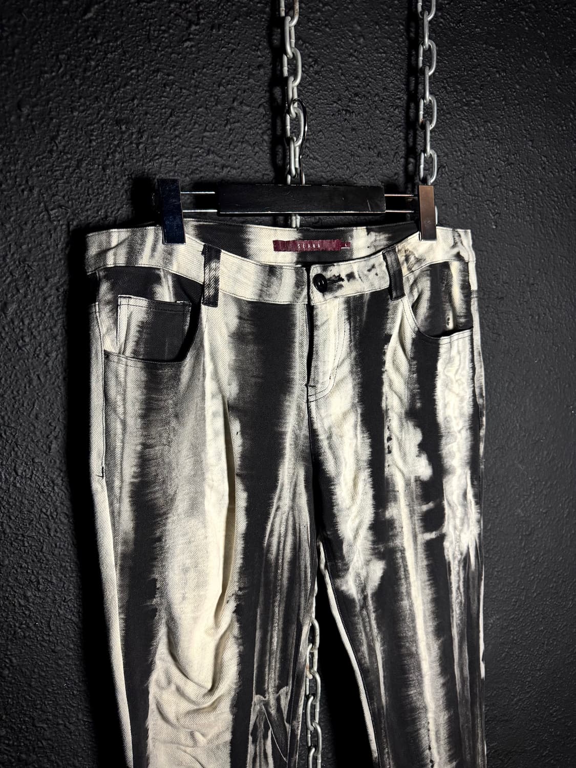 SEANA – Black & White Bleach Slim Pants  상품이미지2