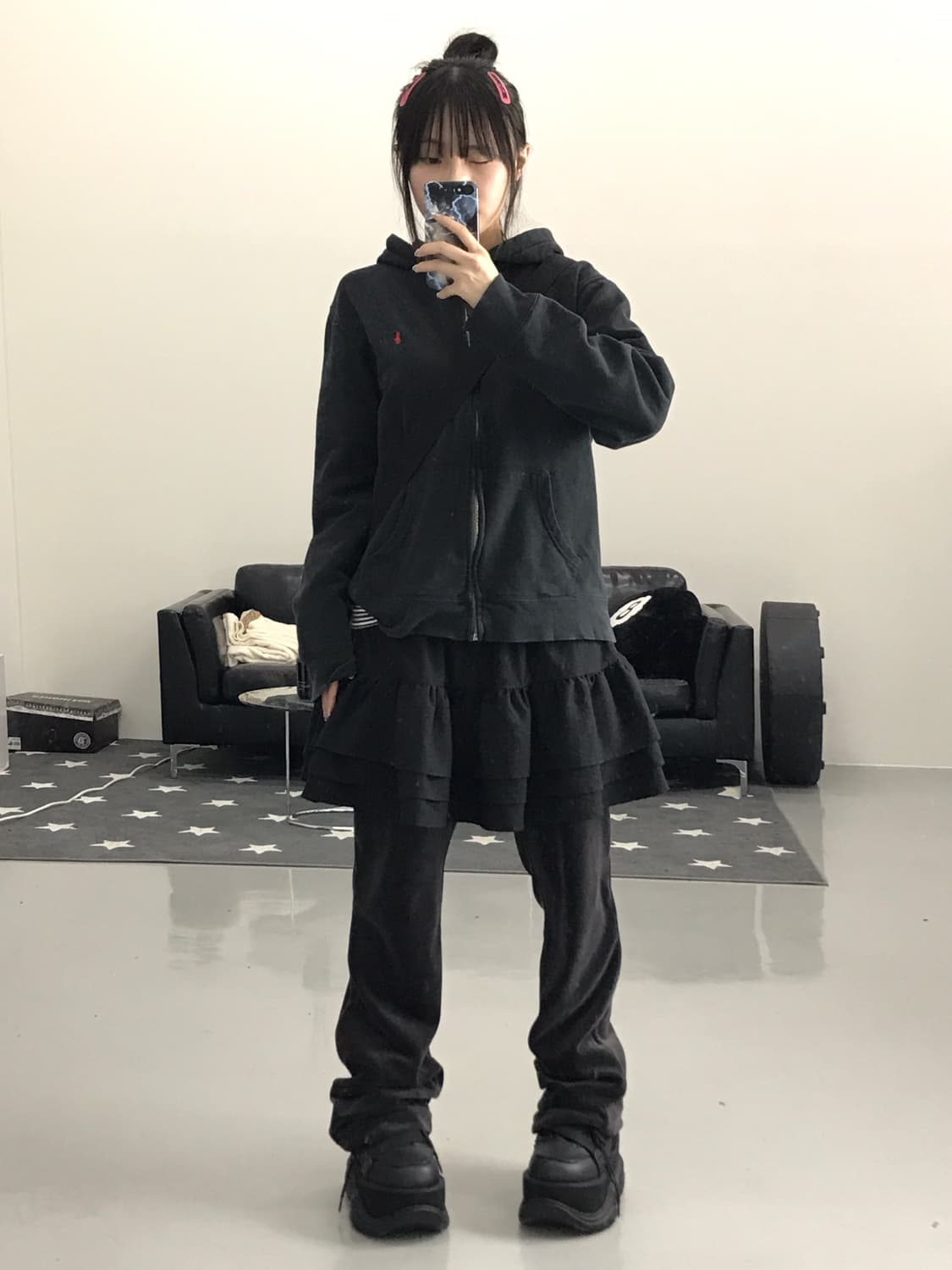 Ralph Lauren Black Zip Up Hoodies  상품이미지2