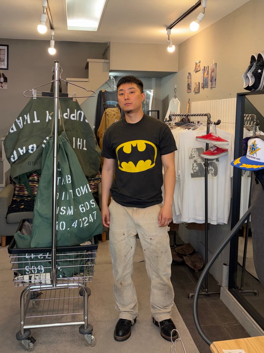 80’s Batman DC promo logo single T-shirt 상품이미지1
