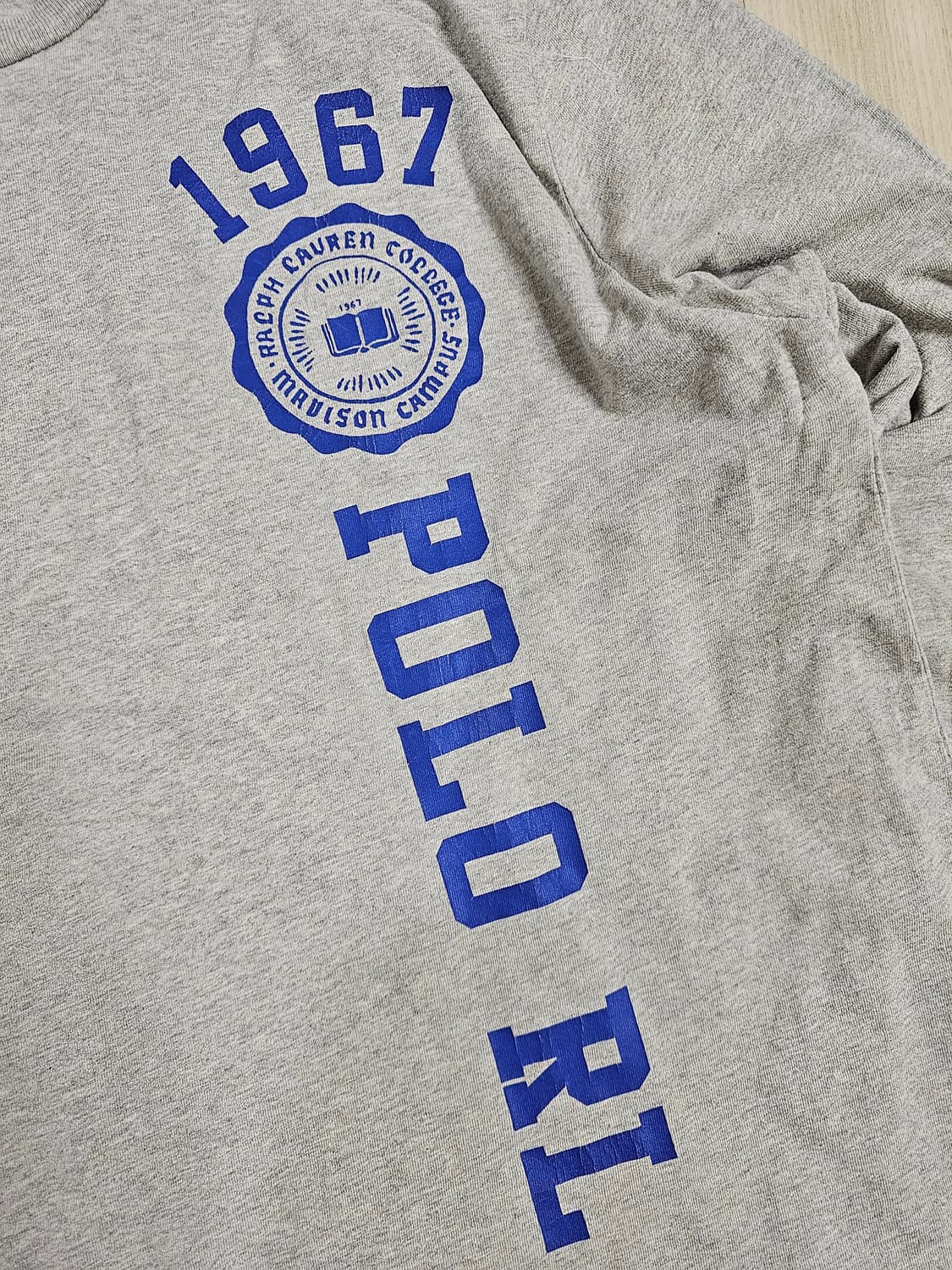 [XL (18-20)] 폴로 랄프로렌 그레이 긴팔 크루넥 티셔츠 상품이미지3