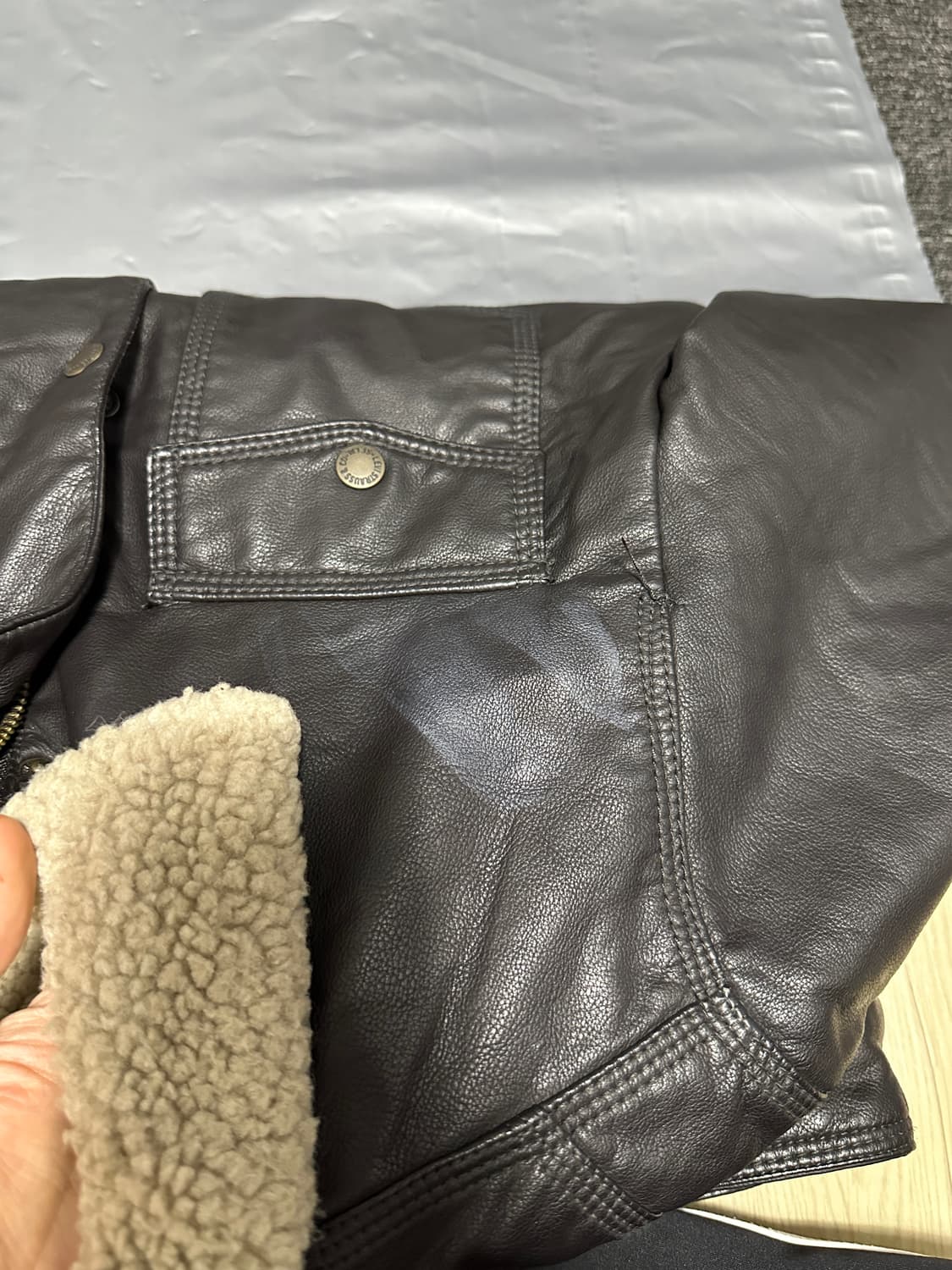 리바이스 양털 트러커 가죽자켓 s 상품이미지5