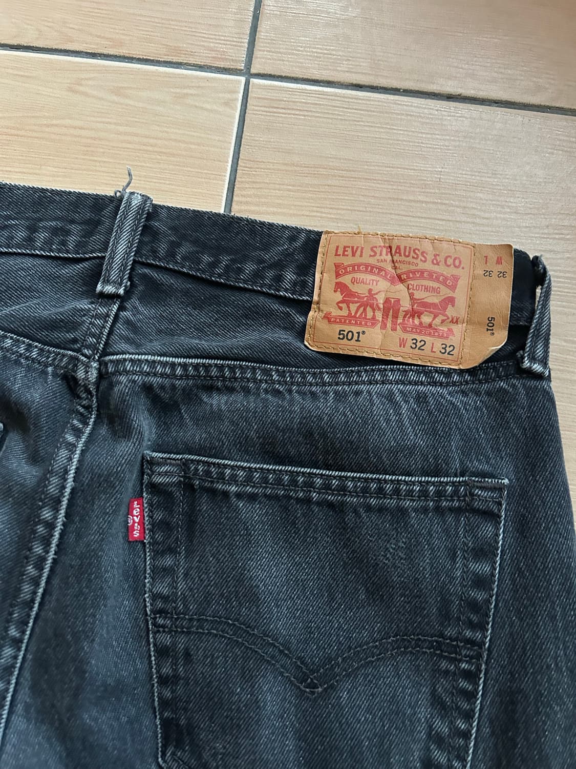 리바이스501 블랙진 32in 상품이미지5