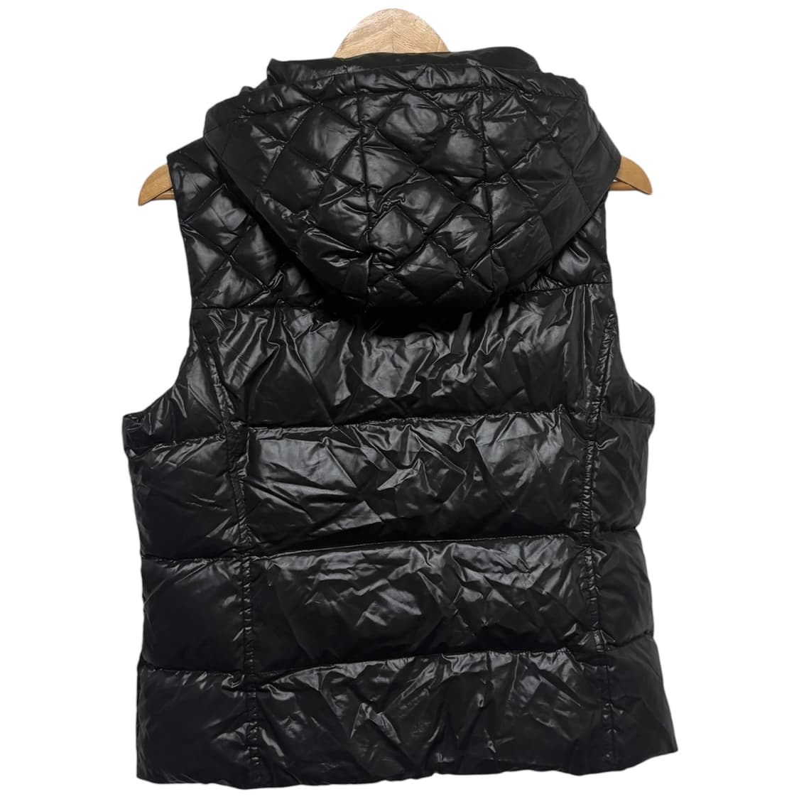 3699 티니위니 블랙 퀄팅 후드 패딩조끼 상품이미지3
