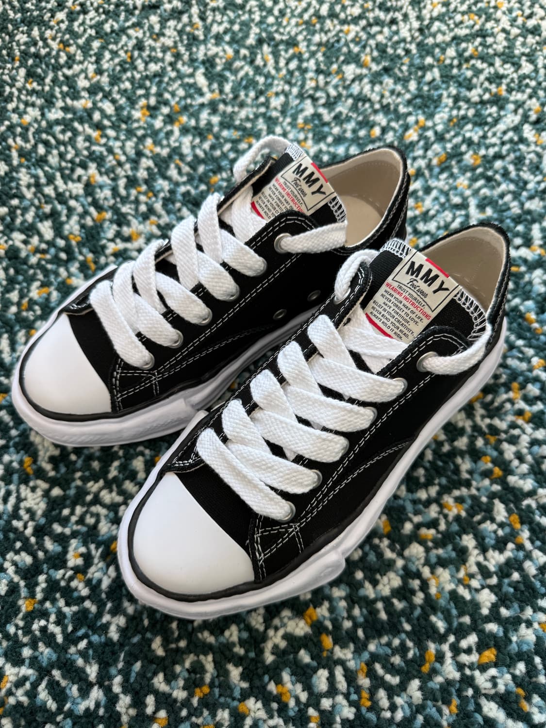 미하라 야스히로 피터슨 OG 캔버스 스니커즈 블랙 상품이미지1