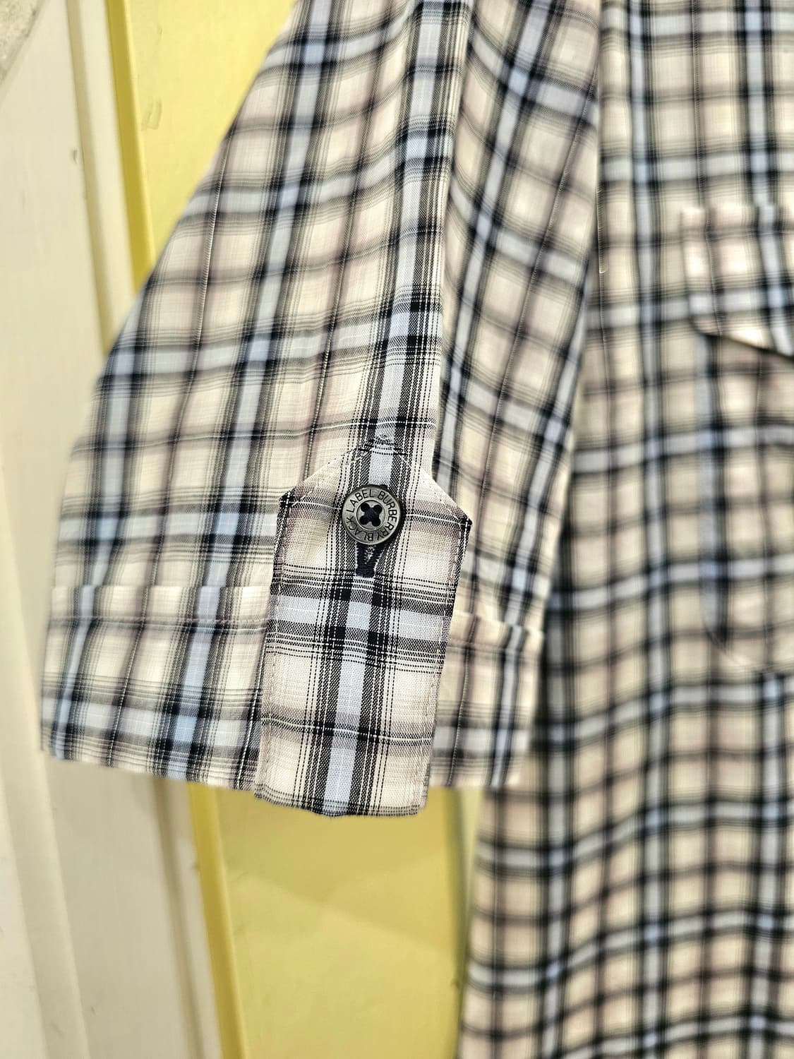 Burberry Black Label 실버라인 체크셔츠 상품이미지5