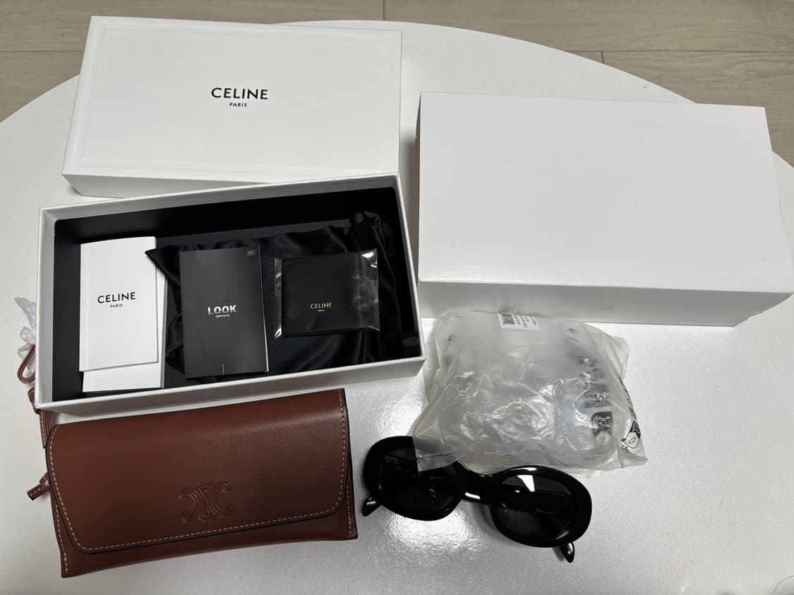 셀린느 트리옹프 선글라스01 블랙 풀박스 상품이미지2