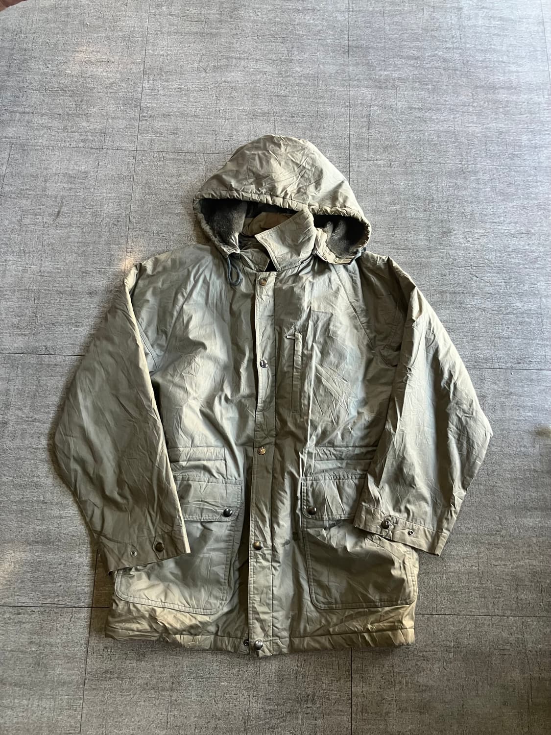 일본빈티지 올드스쿨아메카지 사파리 후드야상파카자켓 상품이미지1