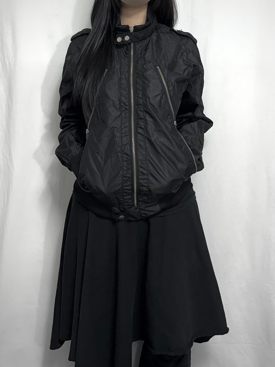 Asymmetrical zipper detail jacket 상품이미지1