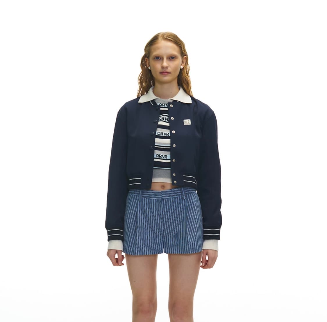 GROVE 그로브 네이비 봄버 자켓 상품이미지1