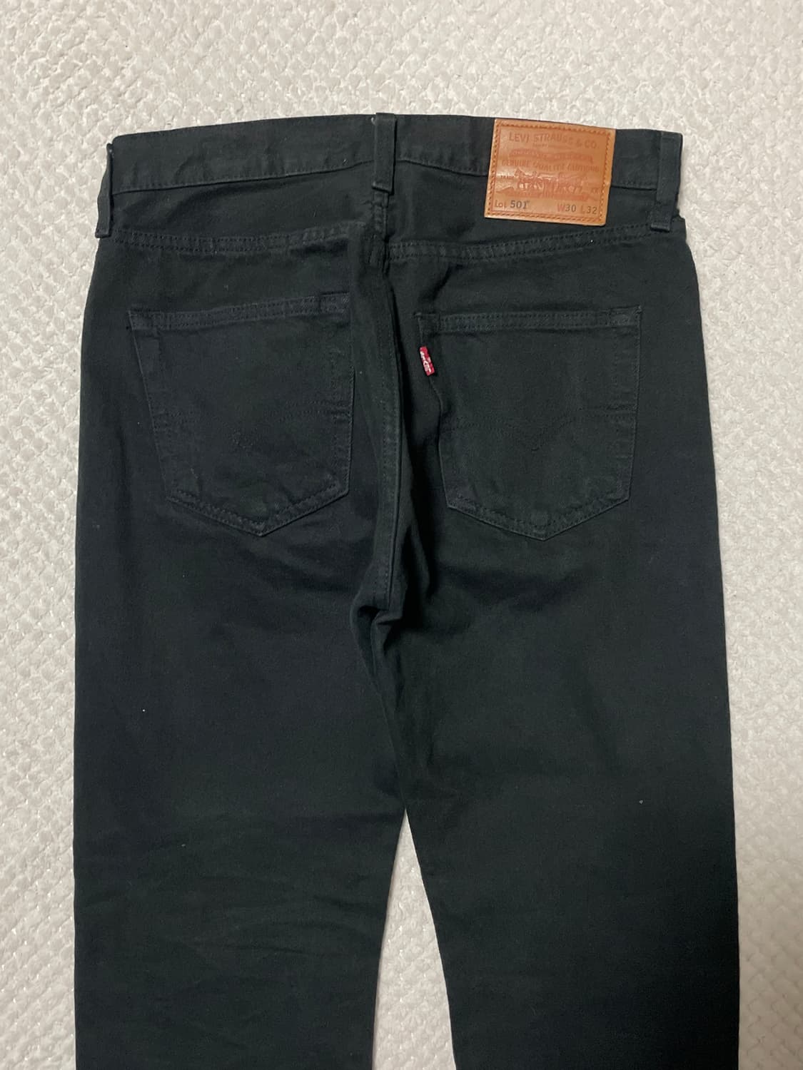 [30X32] 리바이스 501 오리지널 핏 프리미엄 빅E 데님 흑청 상품이미지6