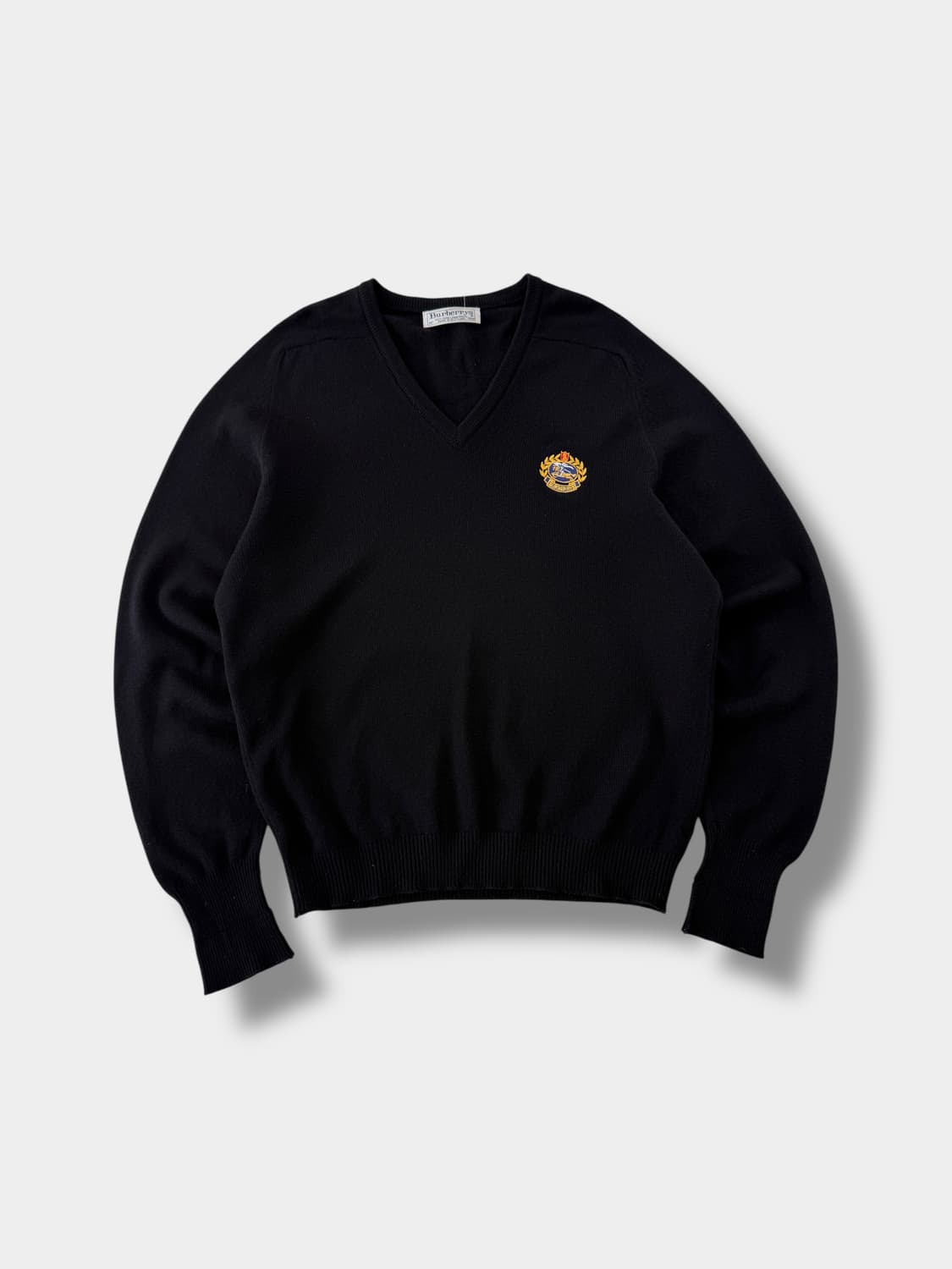버버리 루즈핏 90‘s 램스울 크레스트로고 블랙 울 니트 상품이미지1
