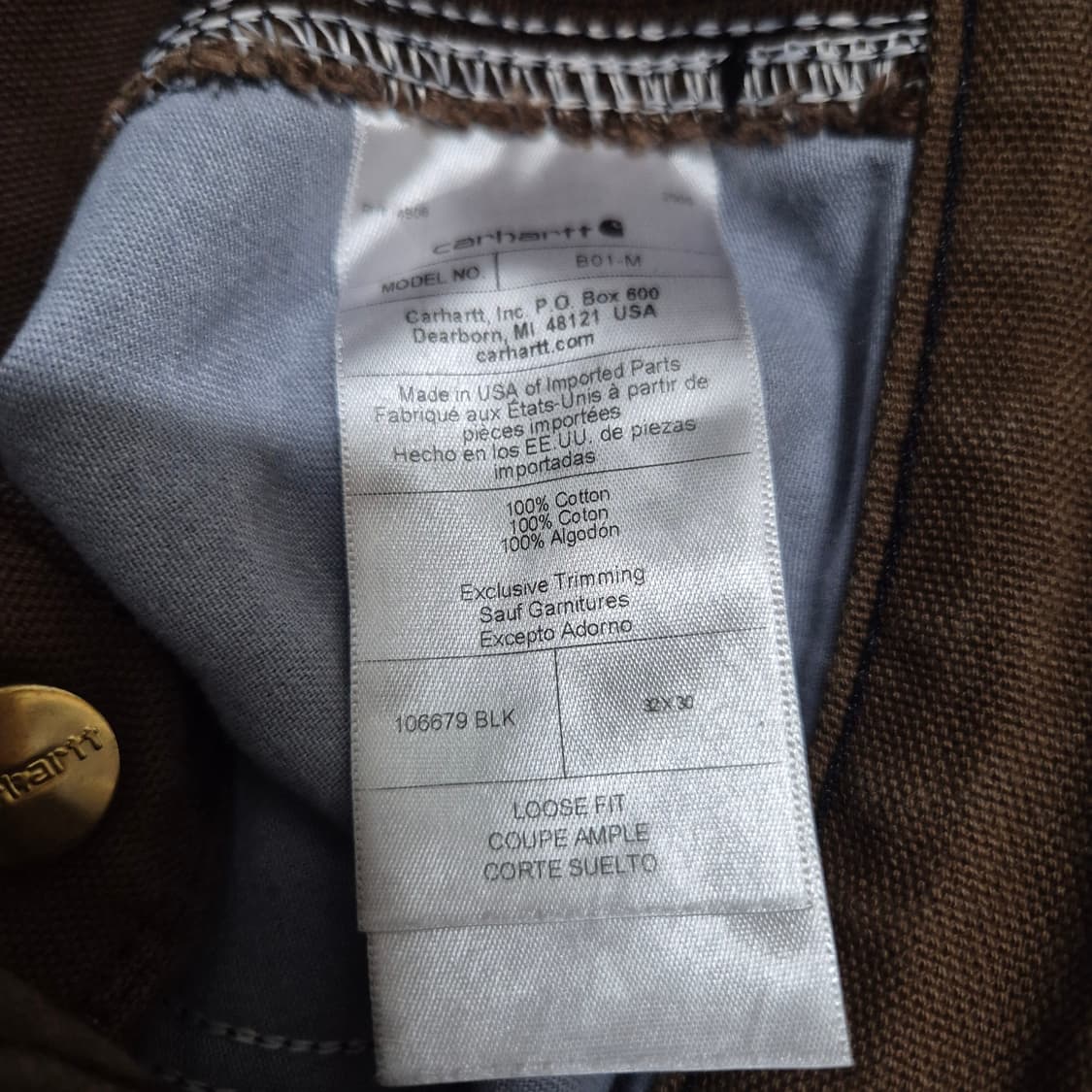 칼하트 B01 더블니 32/30 상품이미지5