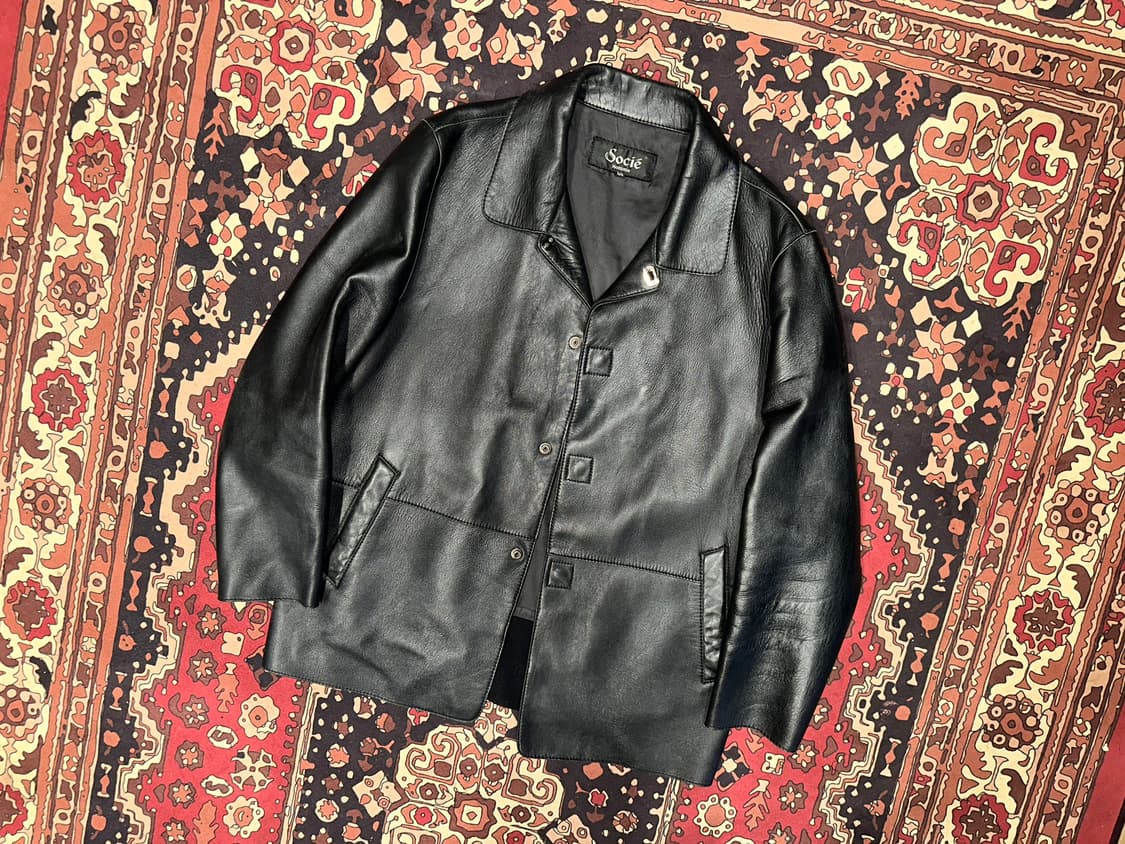 ( XL ) 가죽하프 가죽코트 가죽자켓 아메카지 워크웨어 레더자켓 상품이미지6