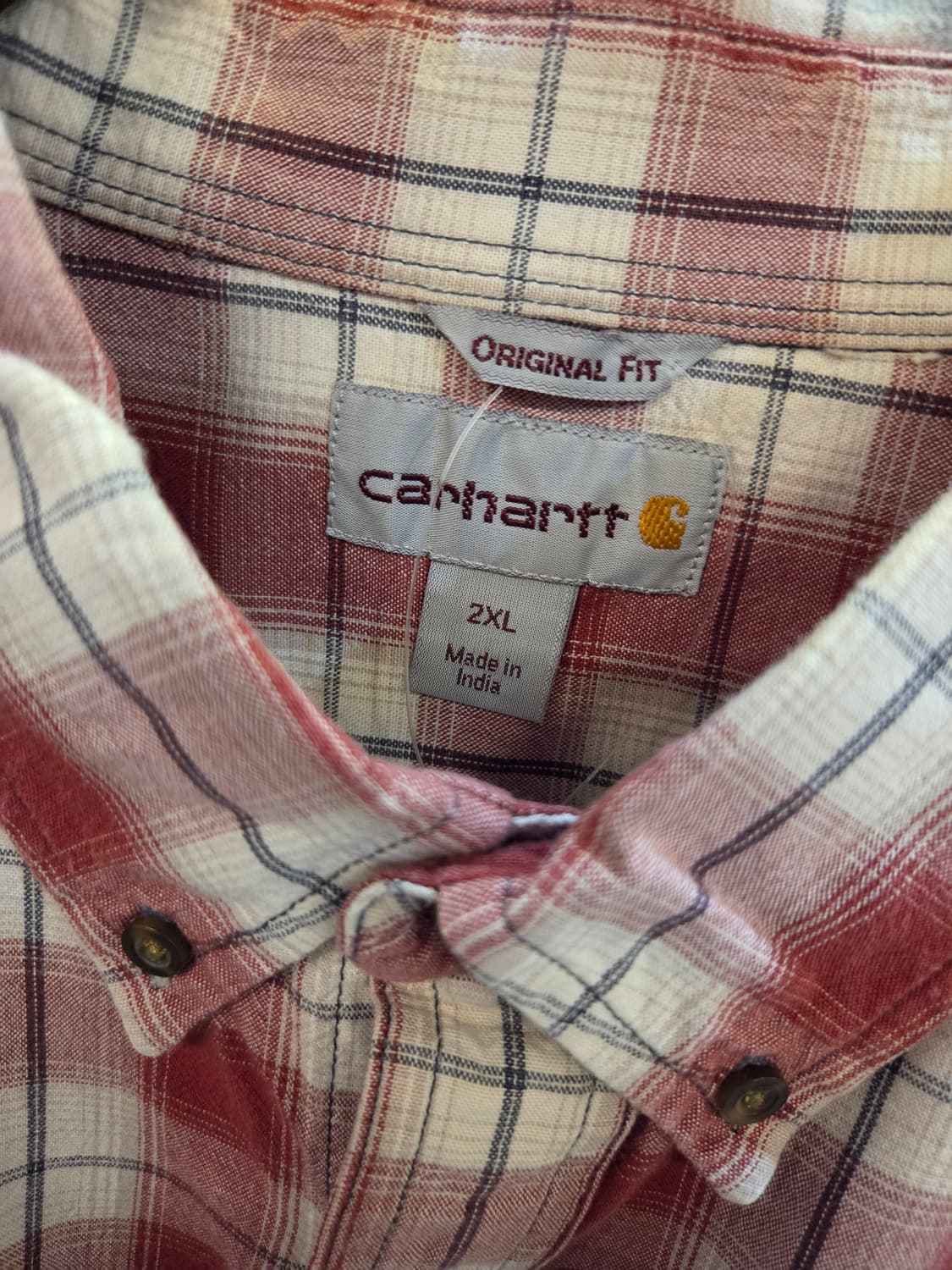 Carhartt 칼하트 레드체크 반팔셔츠 상품이미지3