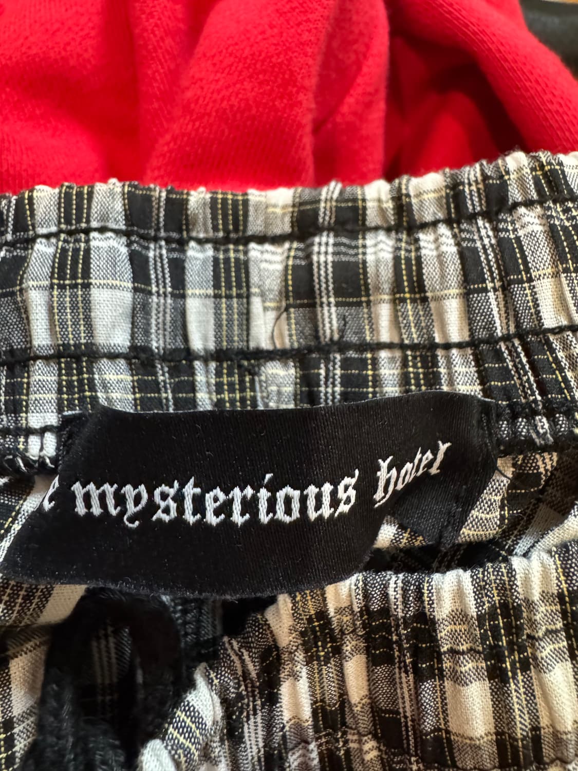 더미스테리어스호텔 체크 레이어드 스웻팬츠 상품이미지8