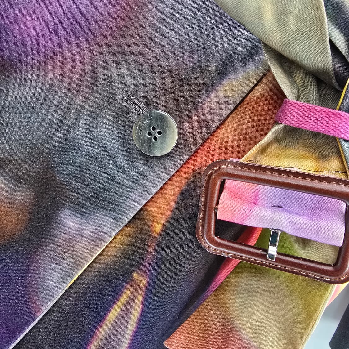 ESCADA 스포츠 멀티 컬러 패턴 벨트 코트 상품이미지5