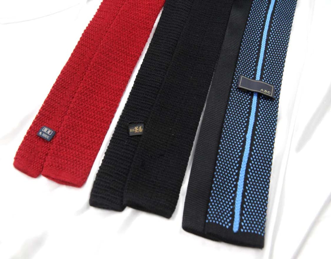 일제 니트 타이 3종 세트 A+등급 남자 넥타이 상품이미지3