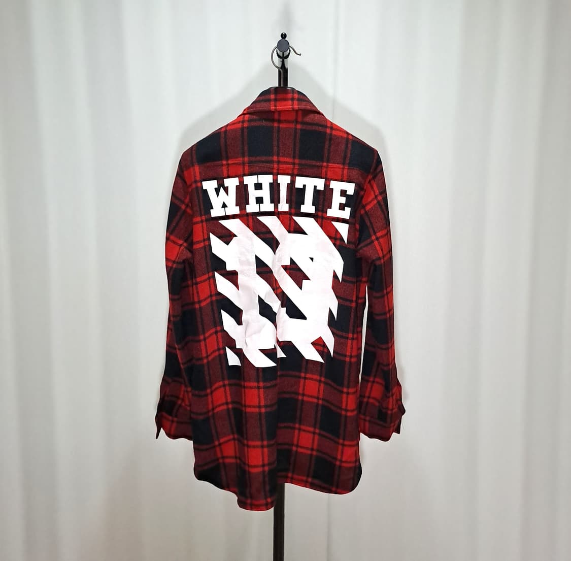 (택포) 오프화이트 플라넬 레드 체크 셔츠 B170 상품이미지4