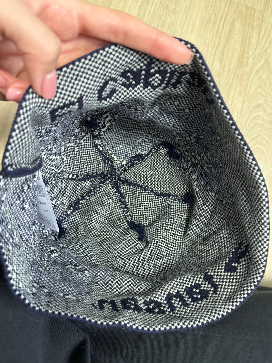 탄산마그네슘 자카드 엘 캐피탄 비니 네이비 상품이미지3