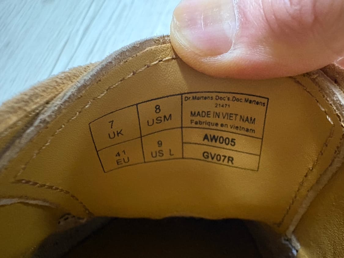 닥터마틴 3홀 스웨이드 베이지 260 상품이미지7