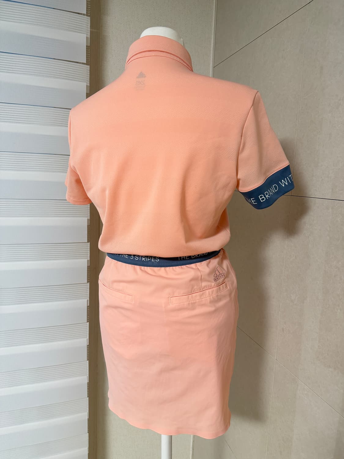 아디다스 골프웨어 피치핑크 반팔 상하의 세트 2XS 상품이미지3