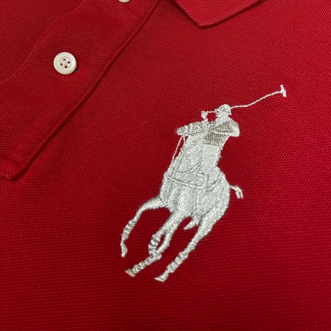랄프 로렌 Ralph Lauren 레드 빅포니 반팔 카라티 S 상품이미지3