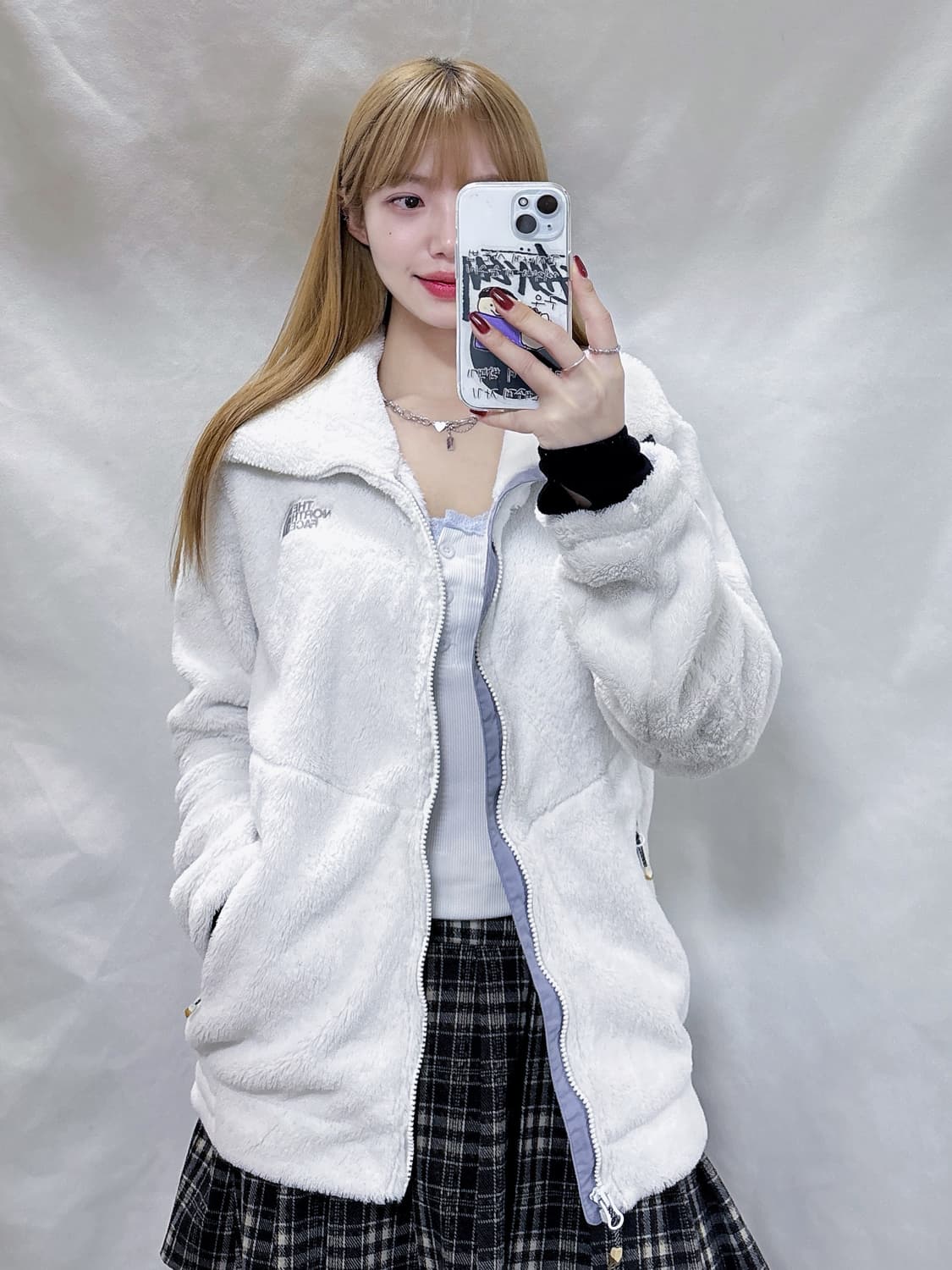 노스페이스 써밋시리즈 화이트 후리스 집업  상품이미지2