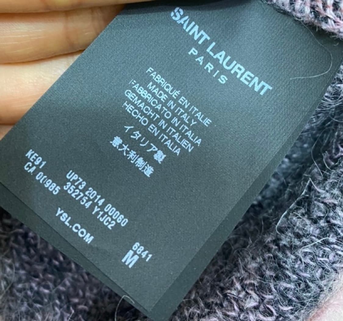 생로랑 하트 레오파드 모헤어 니트 상품이미지3