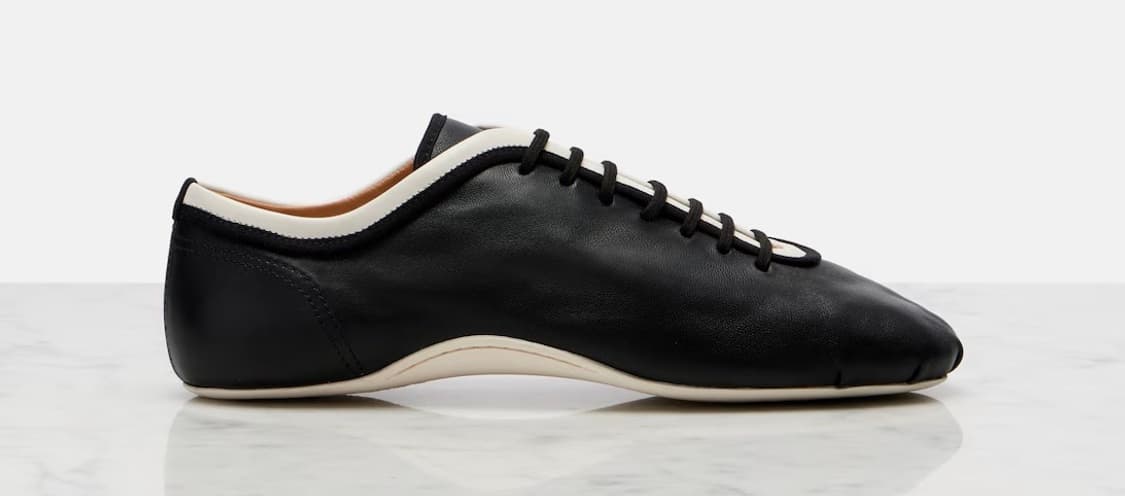 [36,38]드리스반노튼 26ss 발레리나 레더 스니커즈/블랙 상품이미지3