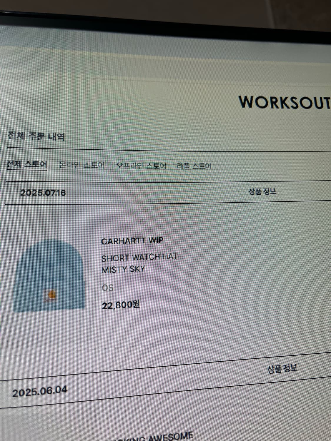 [OS] 칼하트 하늘색 스카이블루 비니 상품이미지10