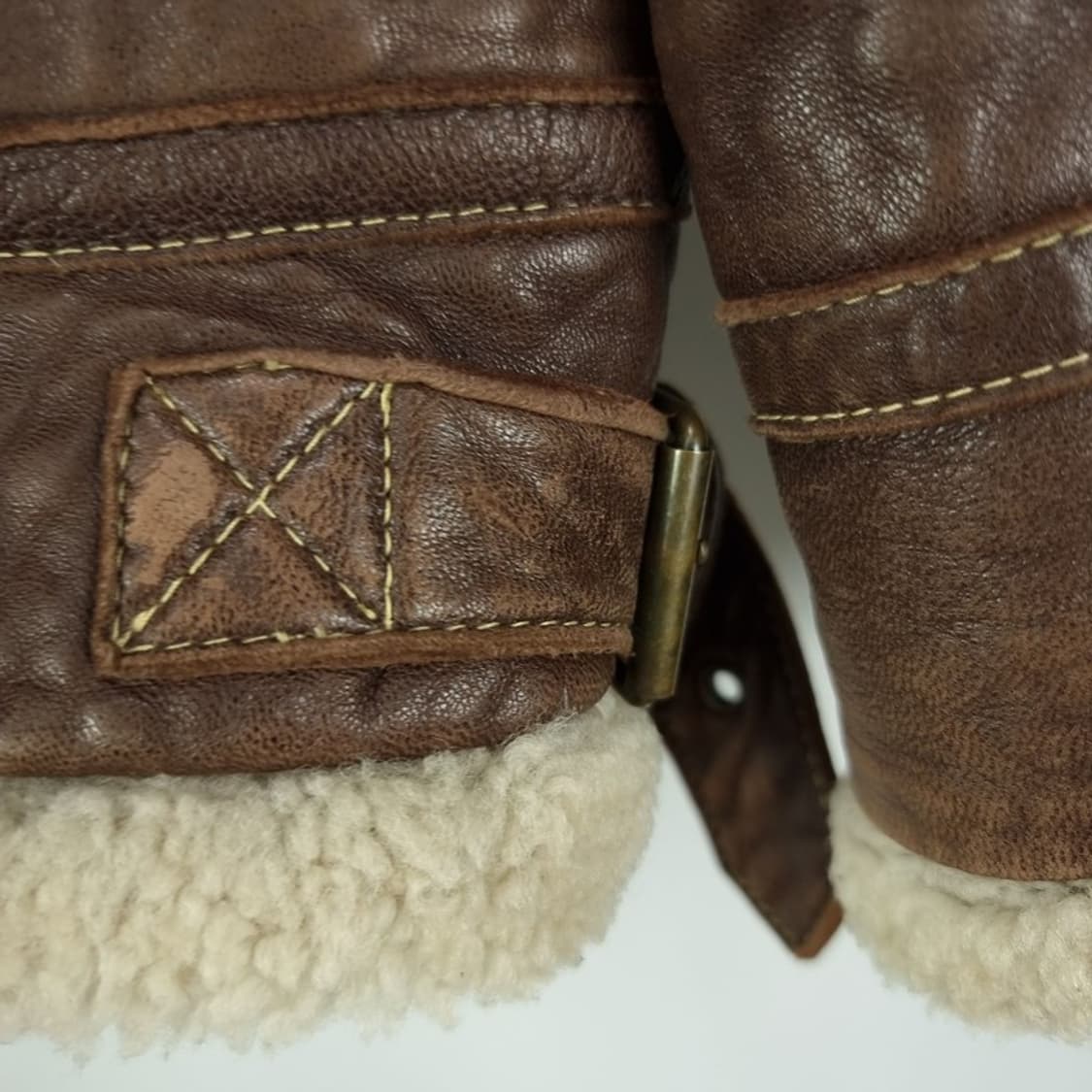 [빈티지] 리얼 쉽스킨 양가죽 무스탕 무톤 자켓 M19204 상품이미지8