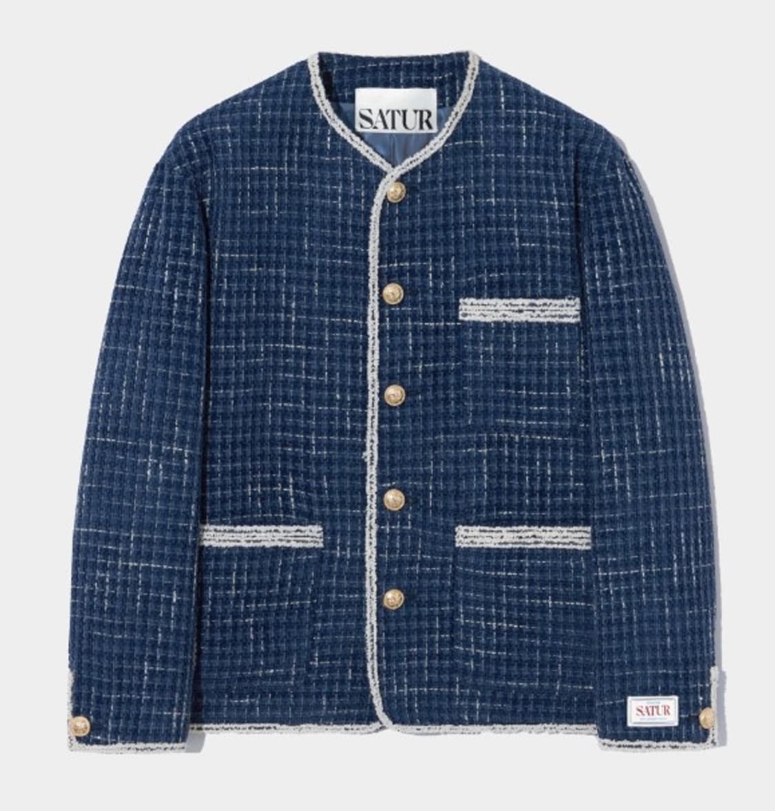 세터 몰턴 트위드 자켓 블루 L 상품이미지1