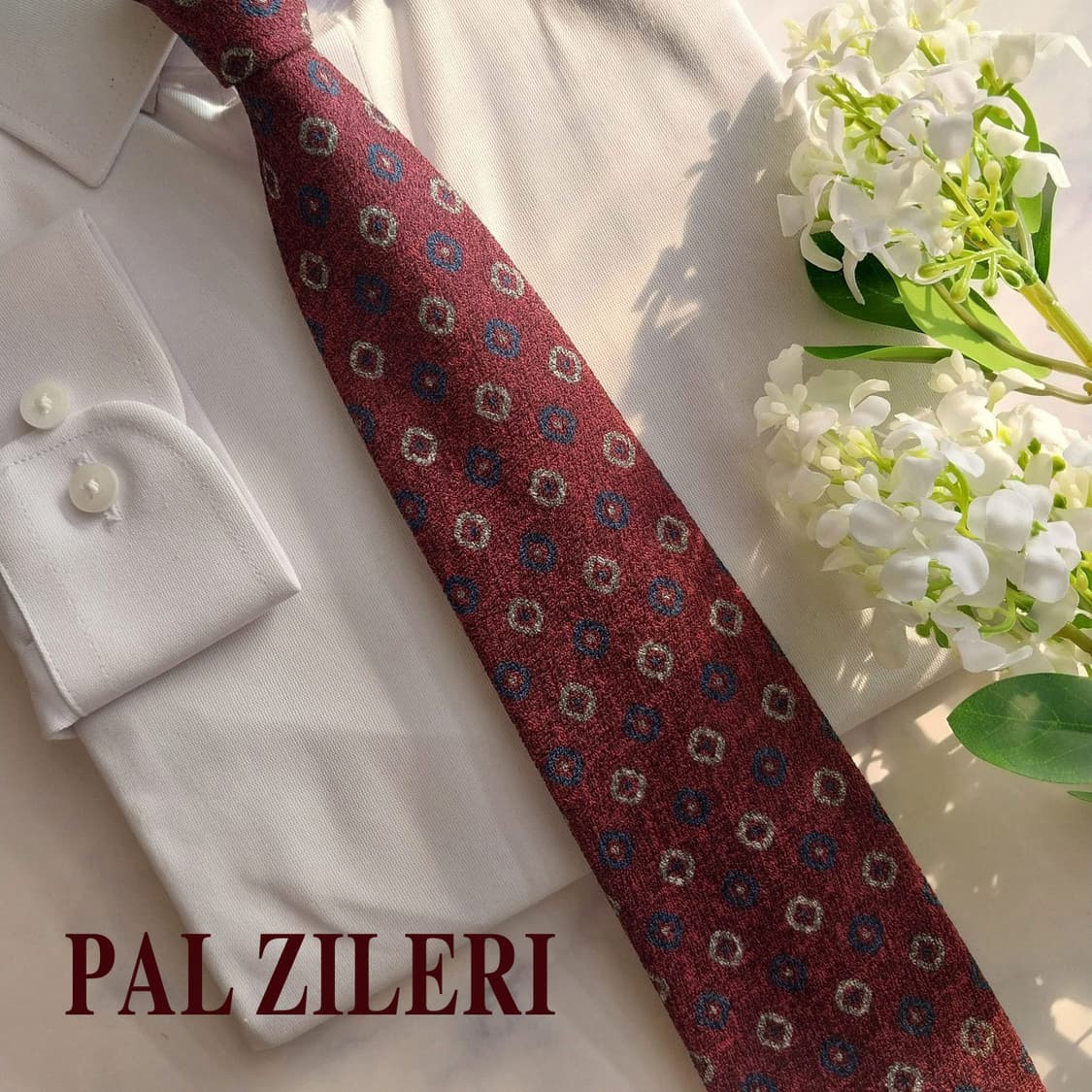 빨질레리 울&코튼&실크 와인 패턴 넥타이 8.1cm A+등급 K1424
 상품이미지1