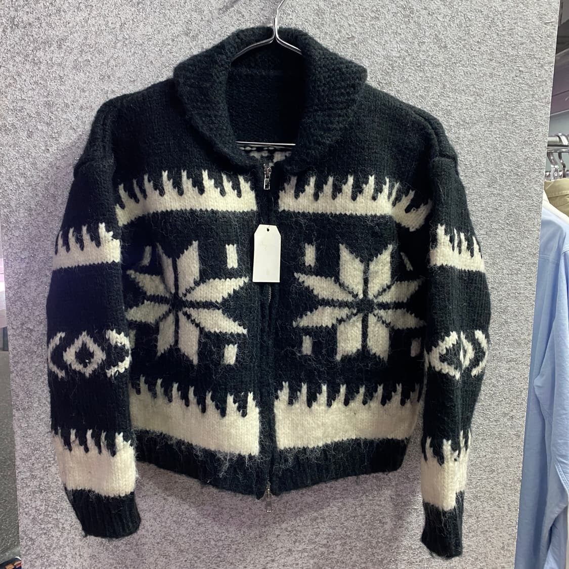 Vtg 울 패턴 니트 집업 B2833 상품이미지2
