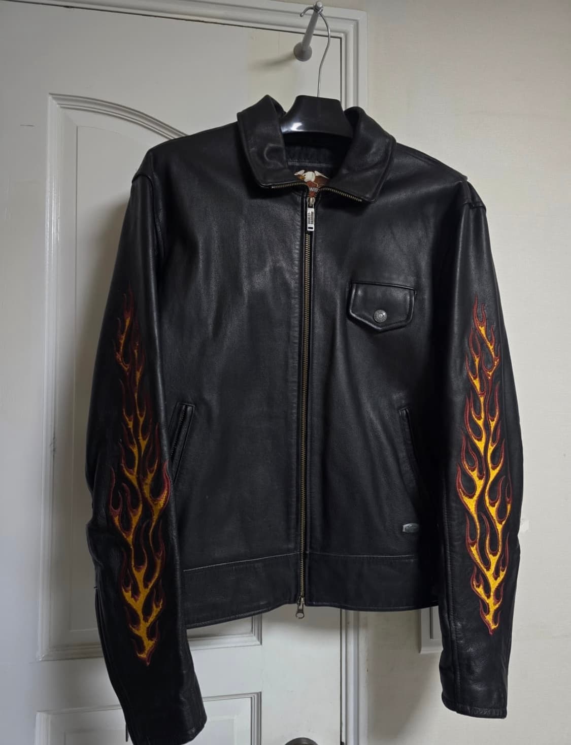 할리데이비슨 플레임 소가죽 레더 자켓 상품이미지2