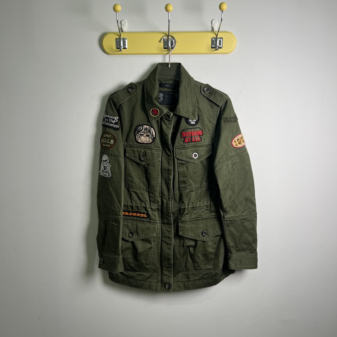 디젤 카키 패치 밀리터리 필드 자켓 XS 상품이미지1