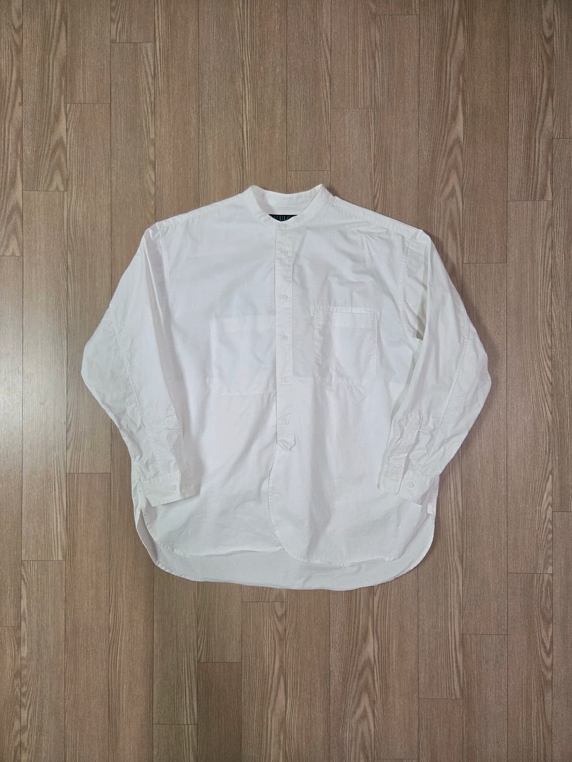 vulcain 화이트 루즈핏 헨리넥 셔츠 상품이미지1