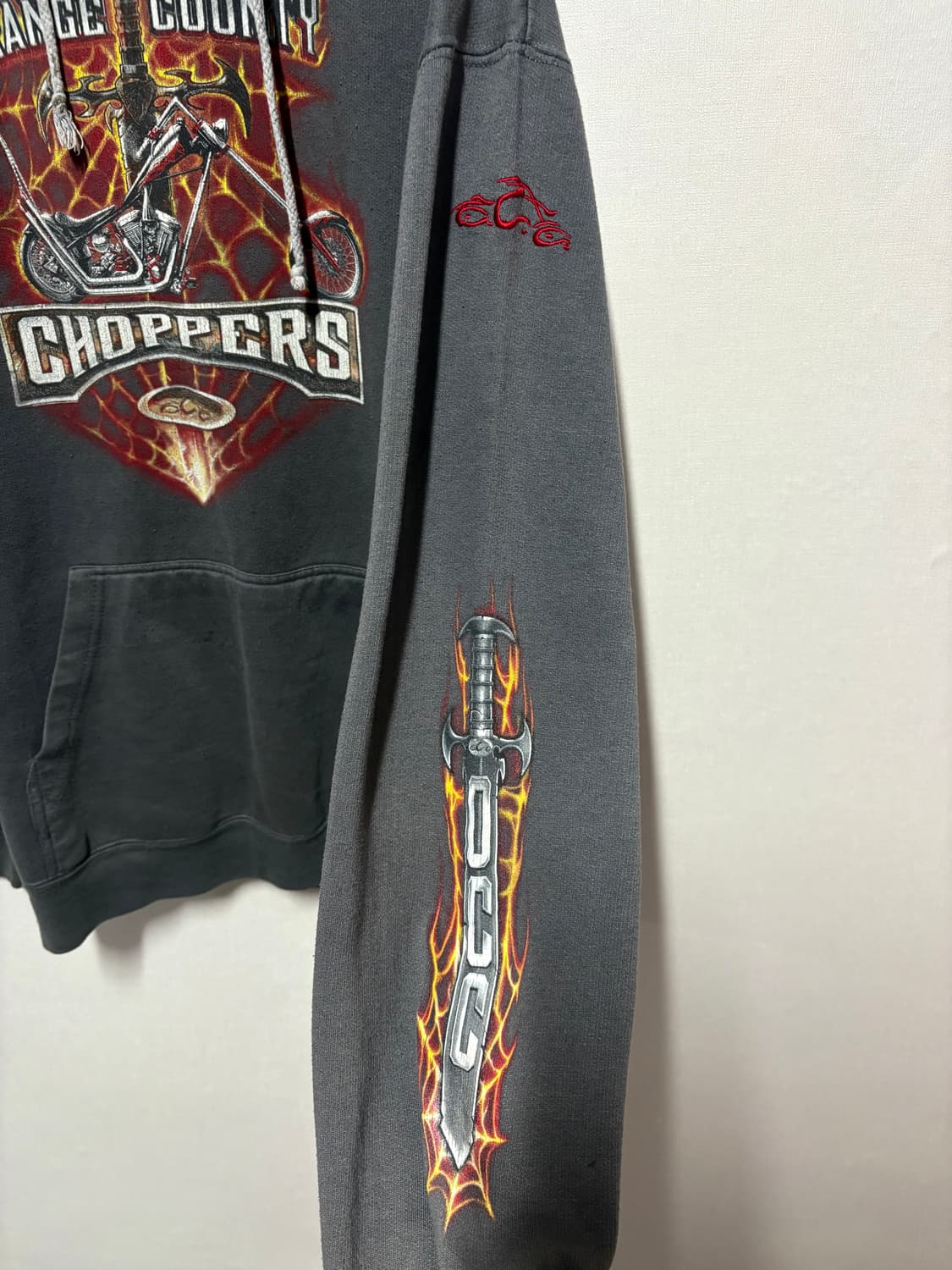 [L] Orange County Choppers 플레임 후드 그레이 상품이미지4