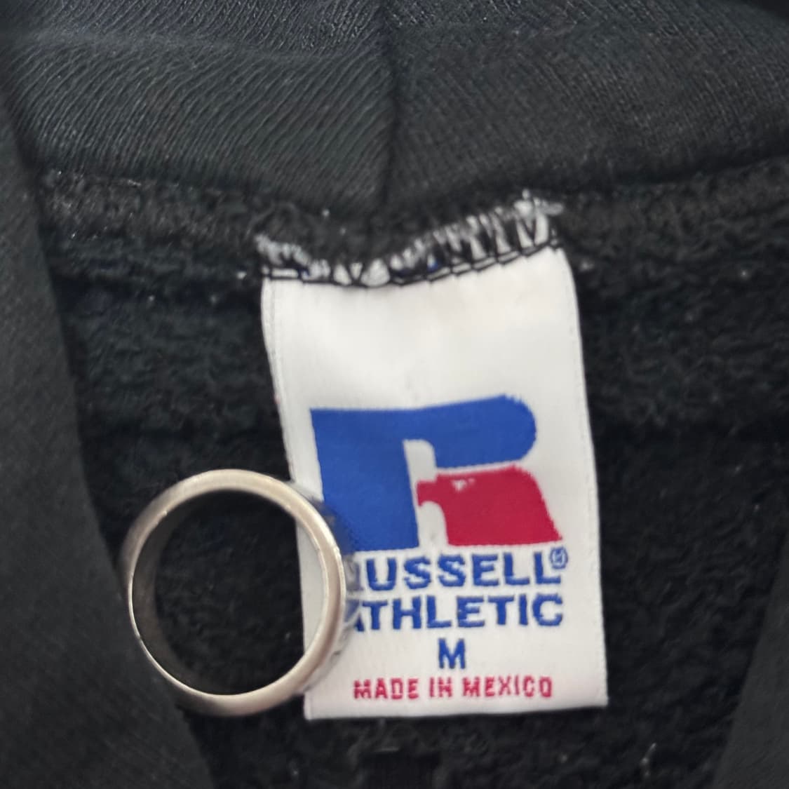 (M) 00s 빈티지 러셀 애슬레틱 블랙 후드 상품이미지3
