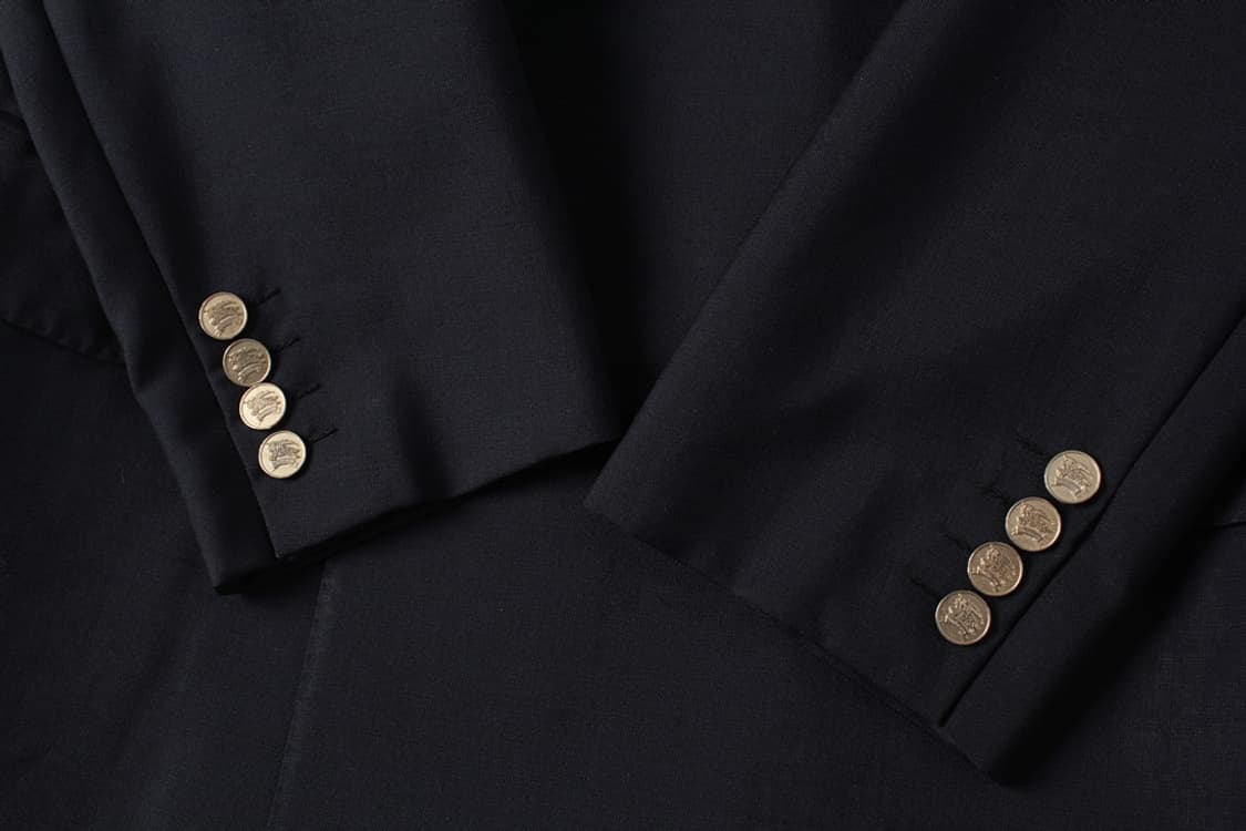 BURBERRYS 90s 버버리 모헤어 블렌드 네이비 블레이저 상품이미지5