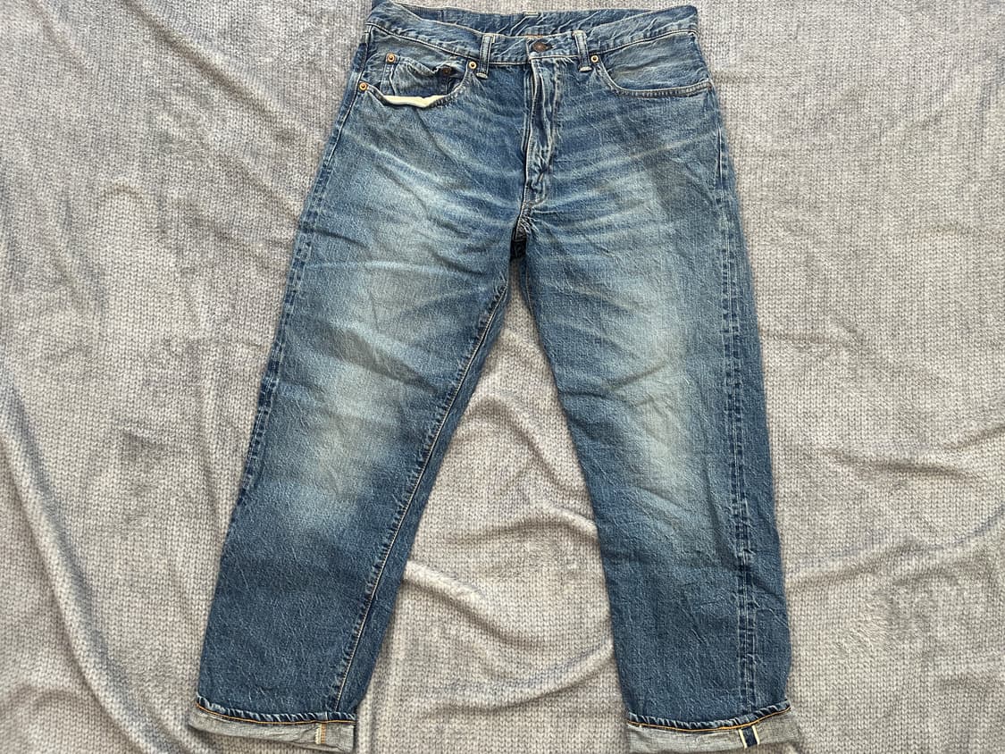 [새제품] 웨어하우스 2nd hands 1105 워싱 데님 상품이미지1