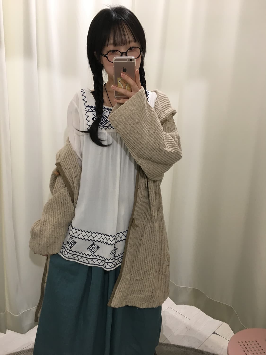 하구미 자수 블라우스 상품이미지3