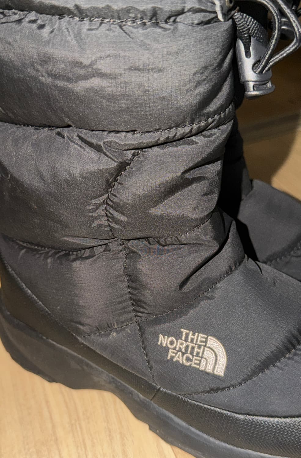 노스페이스 패딩부츠 블랙 스트링슈즈 방한화눕시숏여성화 보온신발230235 상품이미지3