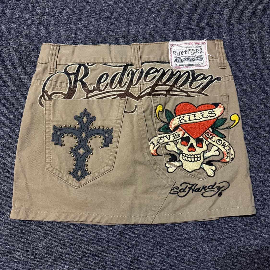 와이즈걸 빈티지 레드페퍼 펑크 스커트 상품이미지1