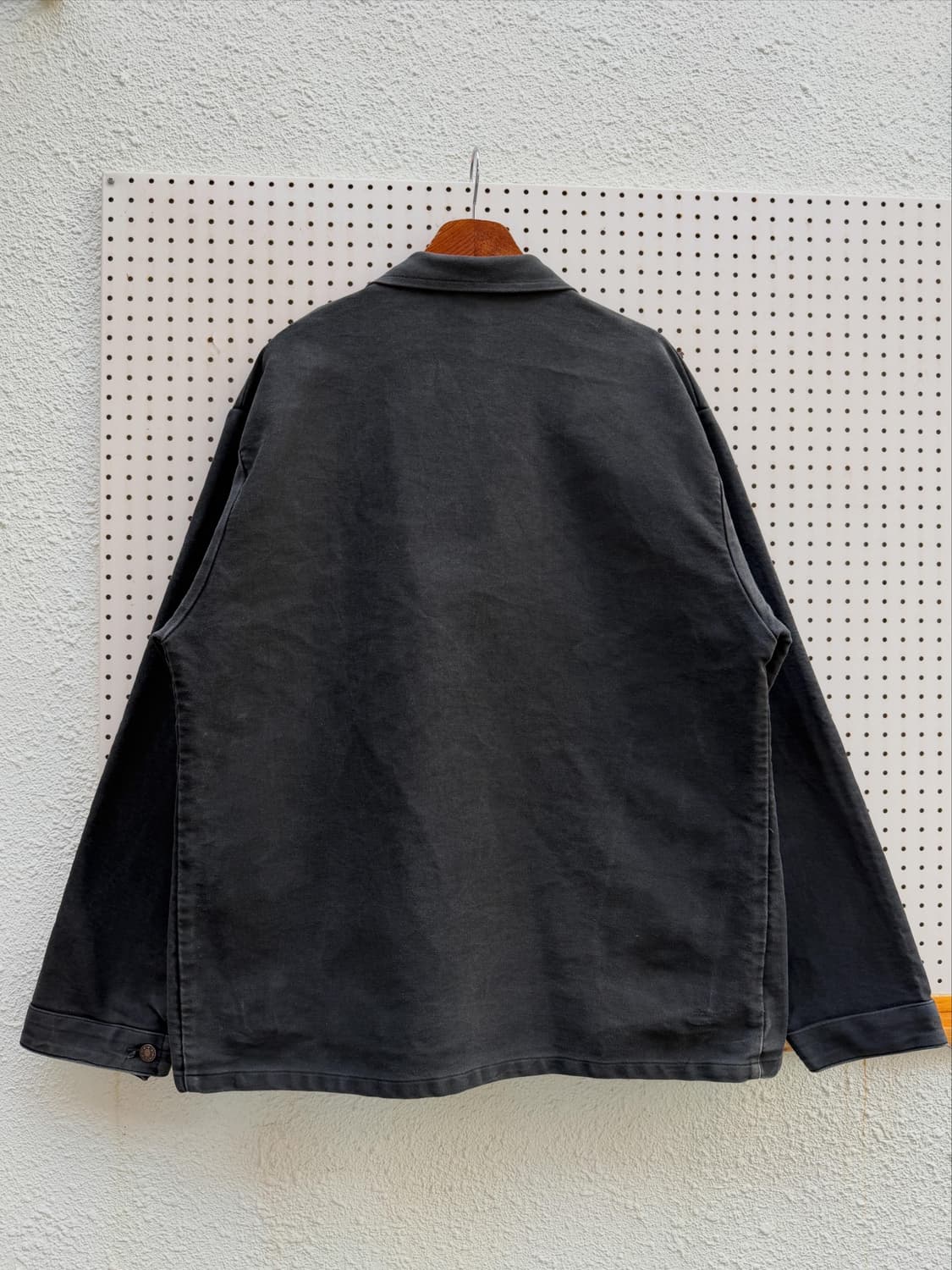 80s EURO FADED BLACK MOLESKIN 블랙몰스킨워크자켓 상품이미지2