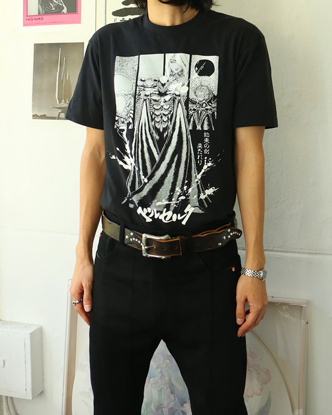 빈티지 스터드 레더 벨트  상품이미지2