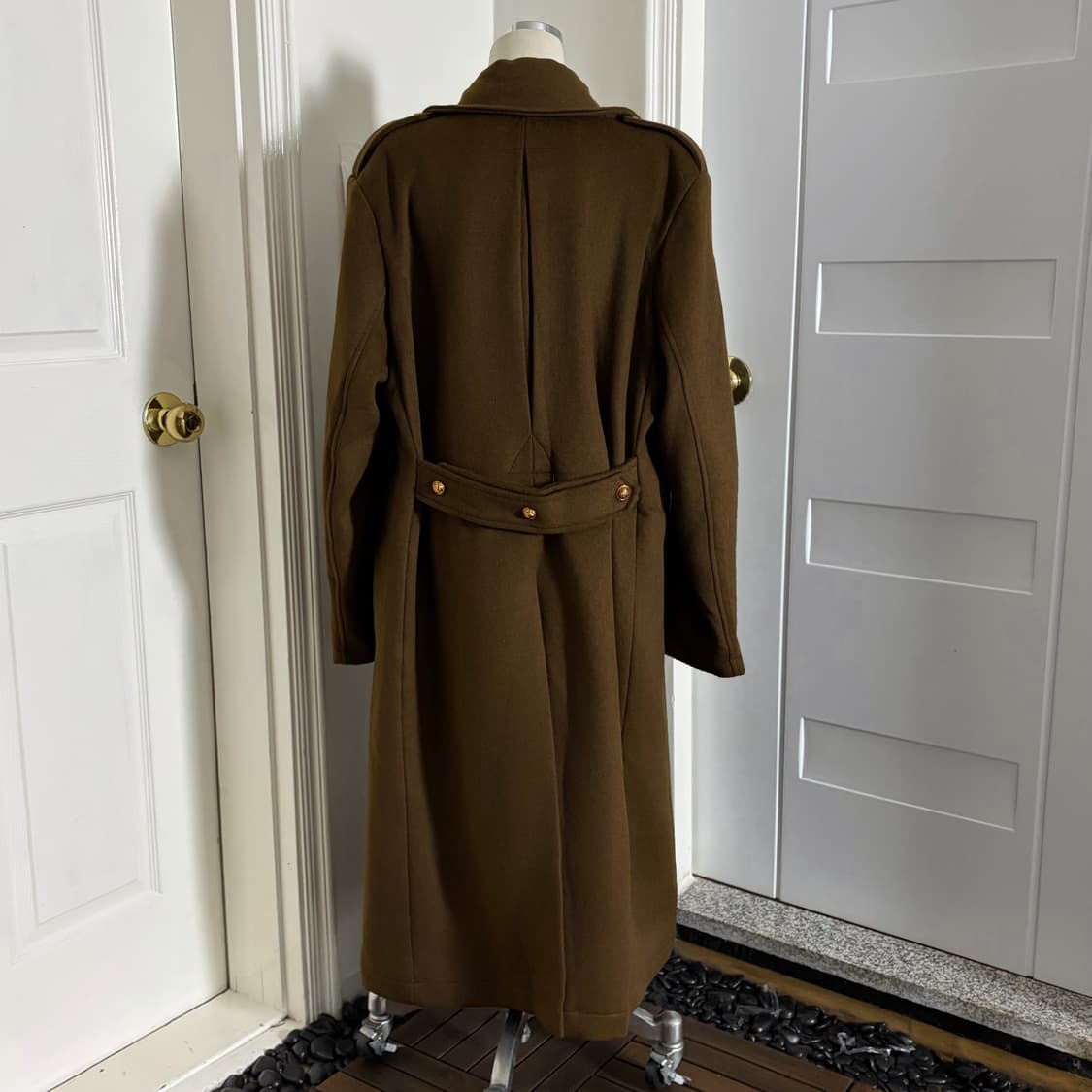 유럽맛 카멜 더블 롱코트 상품이미지5