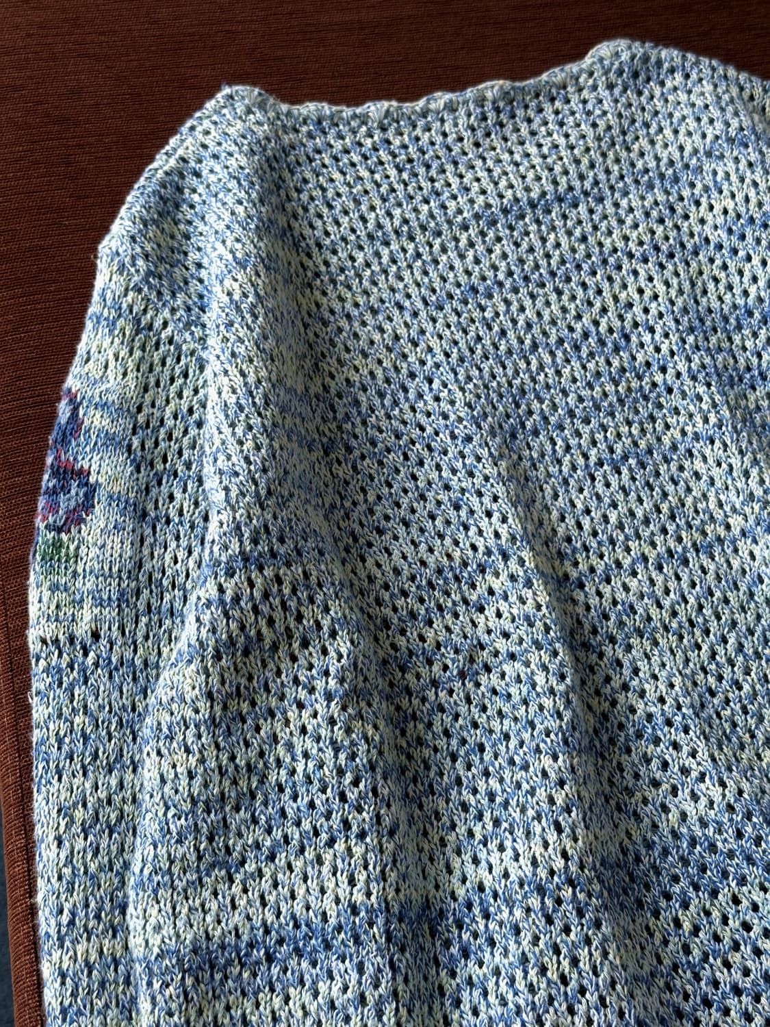 Middle gauge flower pattern crochet knit 상품이미지5