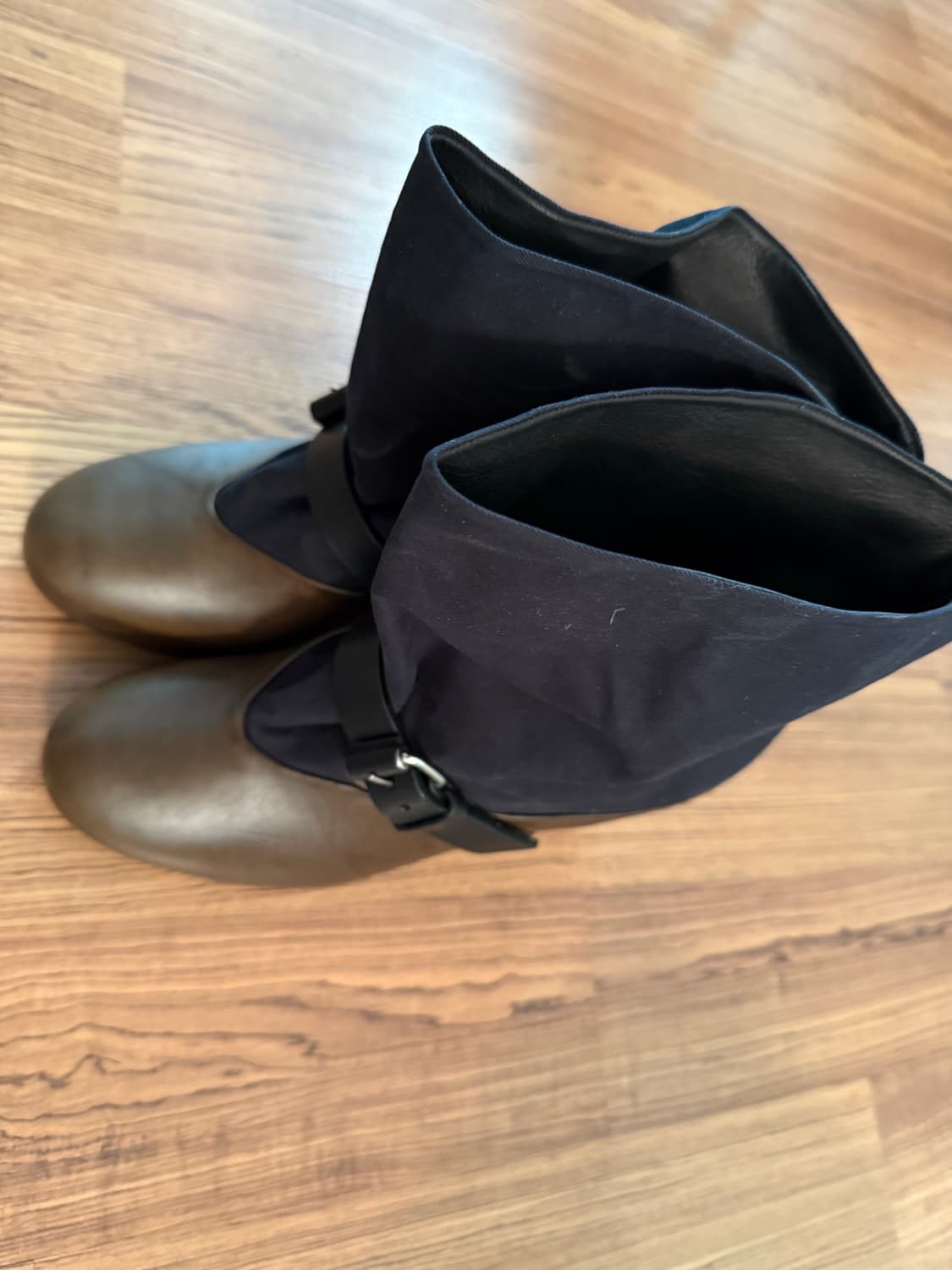 르메르 캔버스 가죽 앵클 부츠 38 상품이미지4