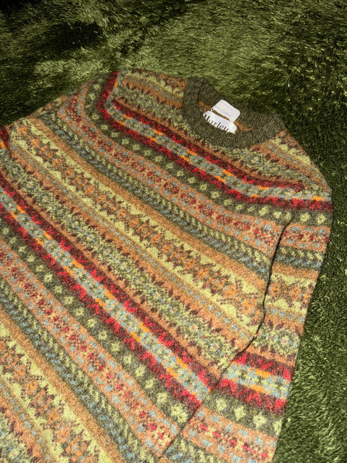 할리 오브 스코틀랜드 헨리 코튼 별주 페어 아일 심리스 니트 상품이미지5